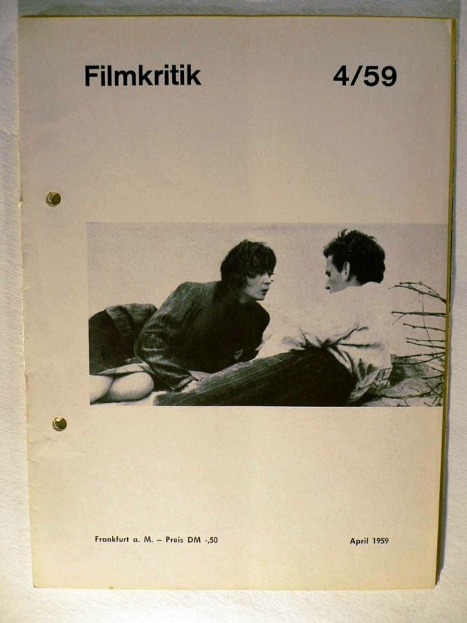 FILMKRITIK magazine side cover Issue 4 April 1959