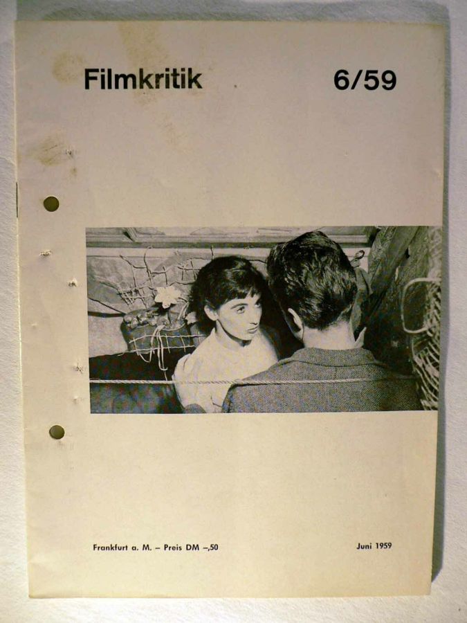 FILMKRITIK magazine side cover Issue 6 June 1959