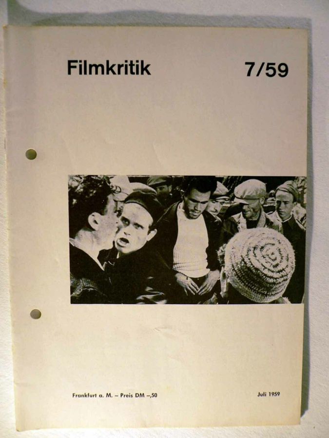 FILMKRITIK magazine side cover Issue 7 July 1959