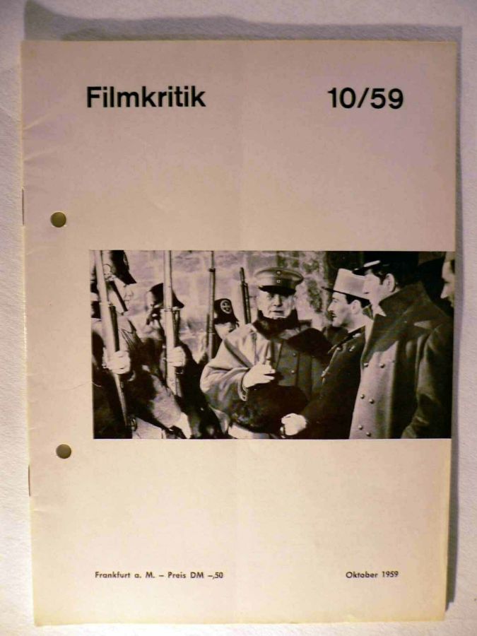 FILMKRITIK magazine side cover Issue 10 October 1959