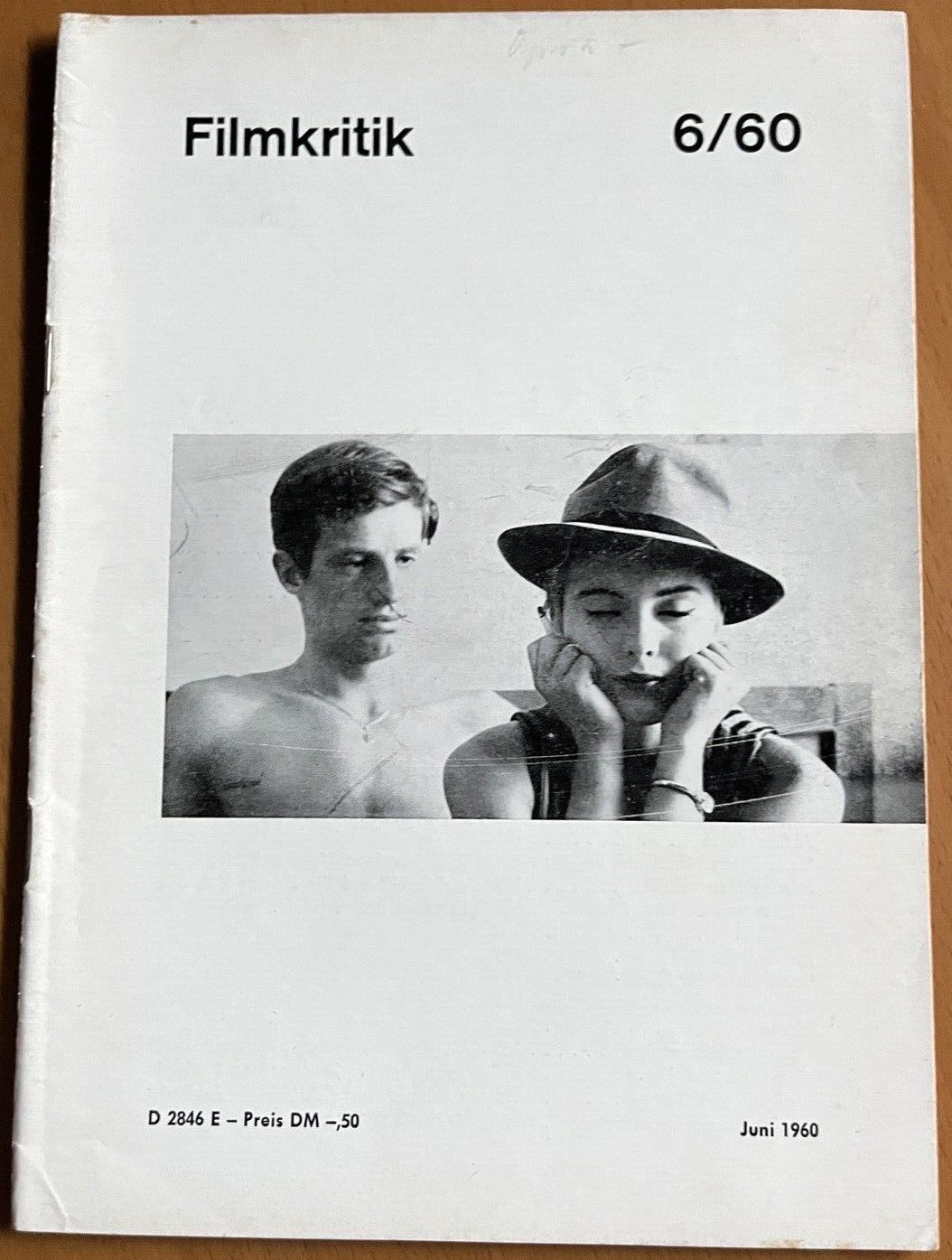 FILMKRITIK magazine side cover Issue 6 June 1960