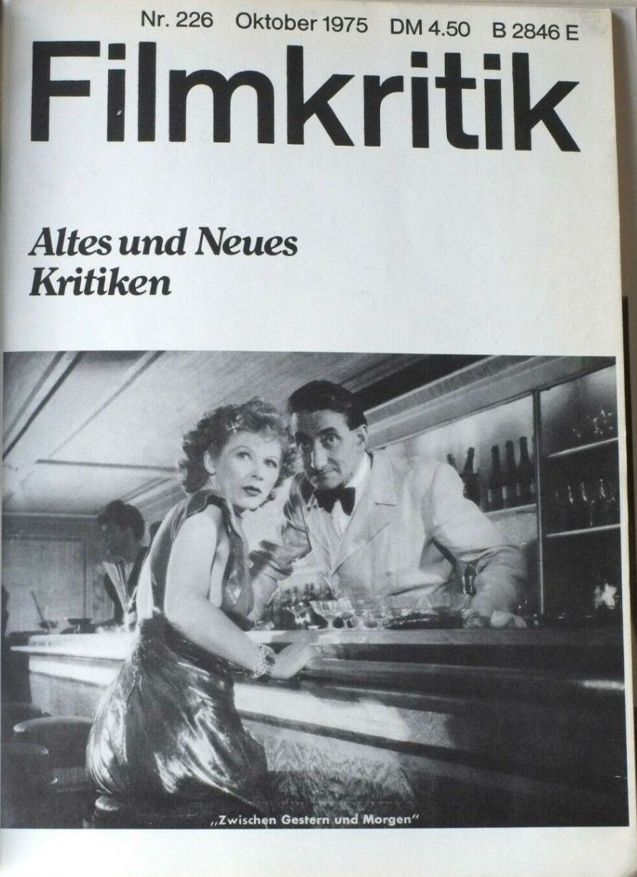 FILMKRITIK magazine side cover Issue 226 October 1975