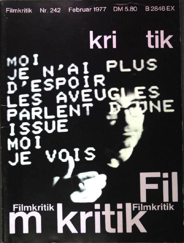 FILMKRITIK magazine side cover Issue 242 February 1977