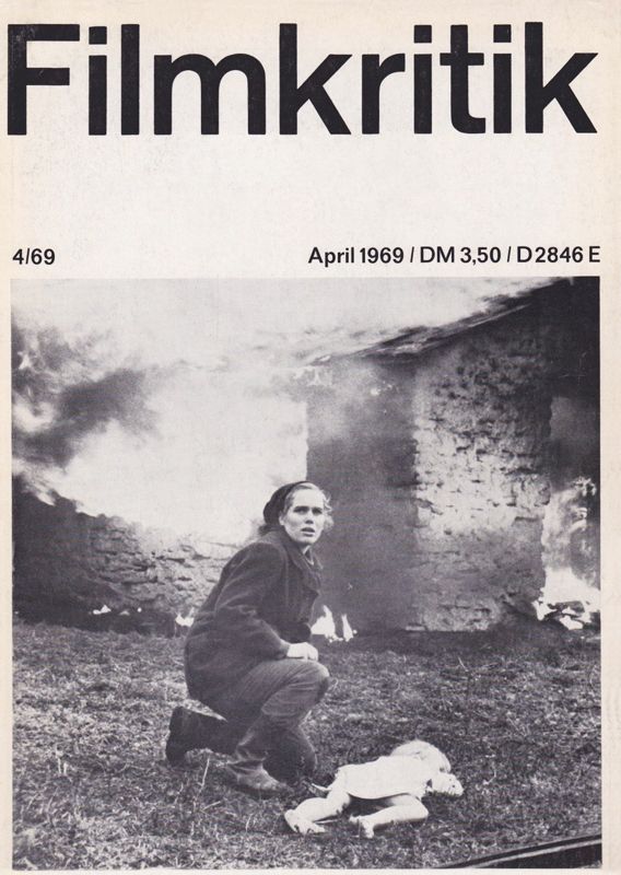 FILMKRITIK magazine side cover Issue 4  April 1969