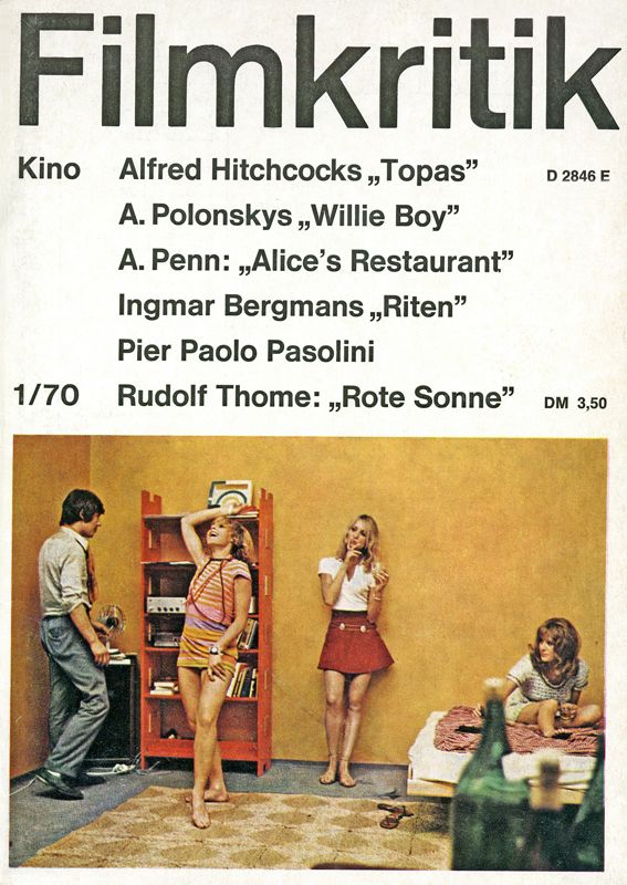 FILMKRITIK magazine side cover Issue 1  January 1970