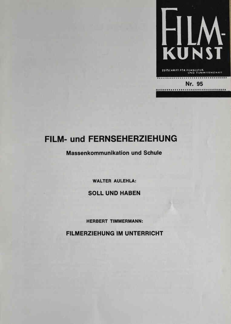 FILMKUNST magazine side cover Issue 95  1982