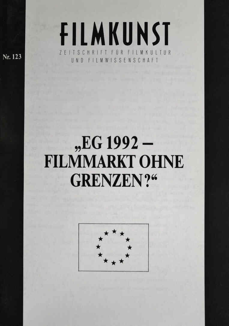 FILMKUNST magazine side cover Issue 123  1988