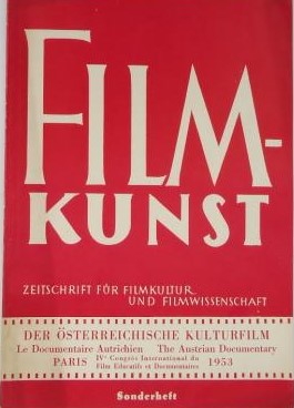 FILMKUNST magazine side cover Issue 13a  March 1953