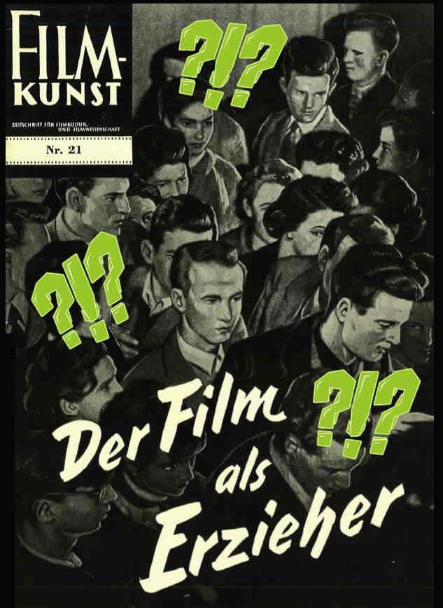 FILMKUNST magazine side cover Issue 21 January 1957