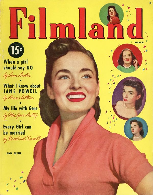 FILMLAND magazine side cover Issue 3  Vol 1 # 3 March 1950