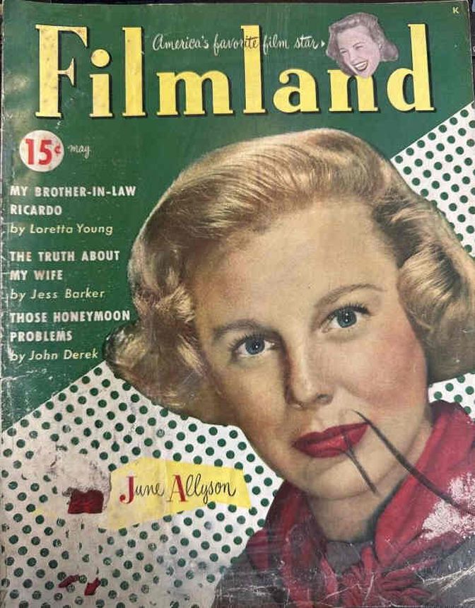 FILMLAND magazine side cover Issue 4  Vol 1 # 4 May 1950