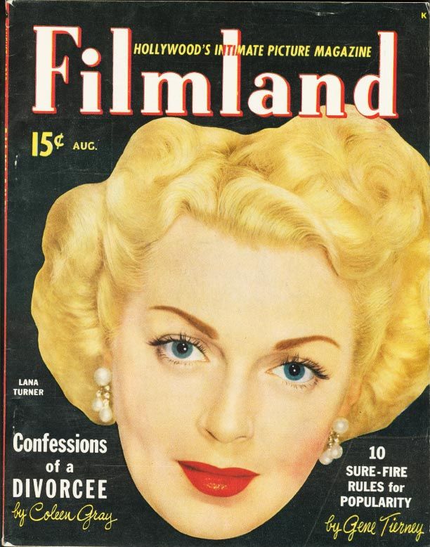 FILMLAND magazine side cover Issue 5  Vol 1 # 5 August 1950