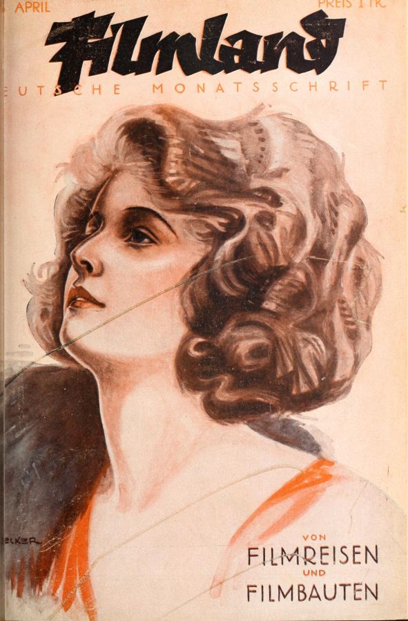 FILMLAND (Germany) magazine side cover Issue 6 April 1925