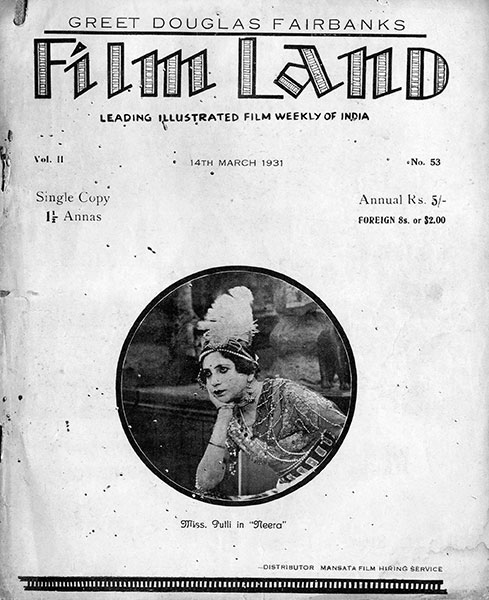FILMLAND (IN) magazine side cover  Vol 2 No  53 14 March 1931