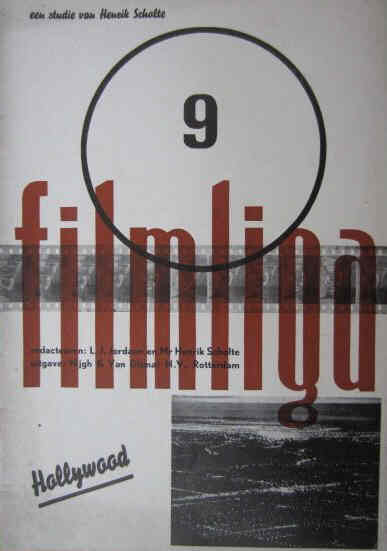 FILMLIGA magazine side cover Issue 9 October 1934