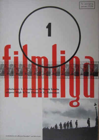 FILMLIGA magazine side cover Issue 1 January 1934
