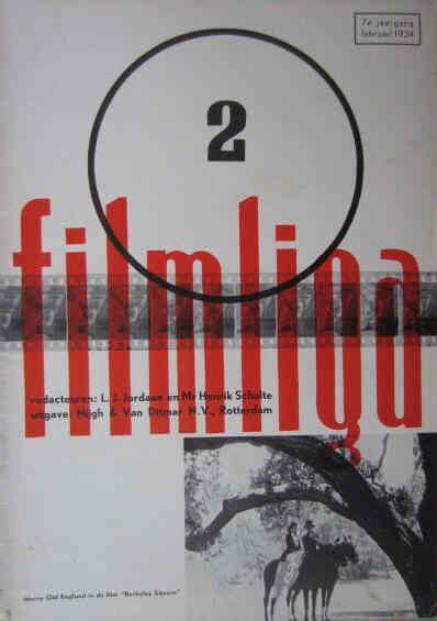 FILMLIGA magazine side cover Issue 2 February 1934