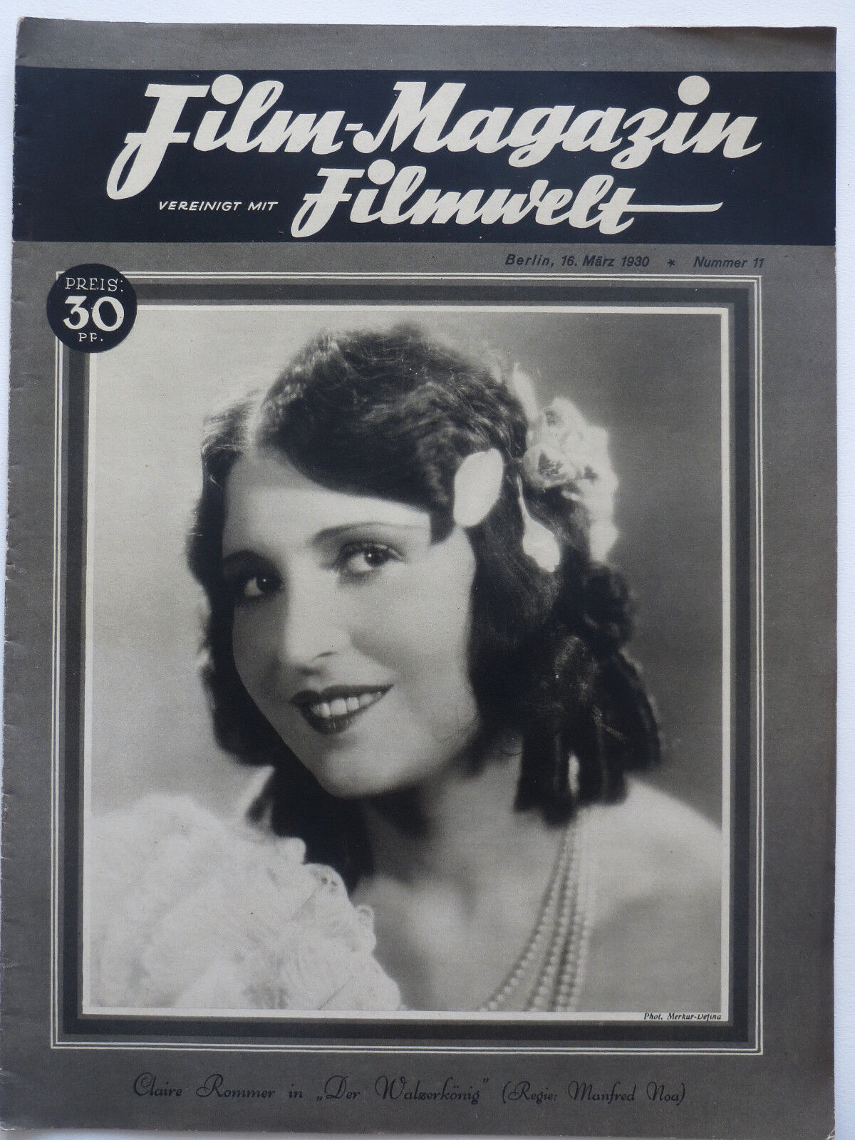 FILM-MAGAZIN magazine side cover Issue 11 16 March 1930