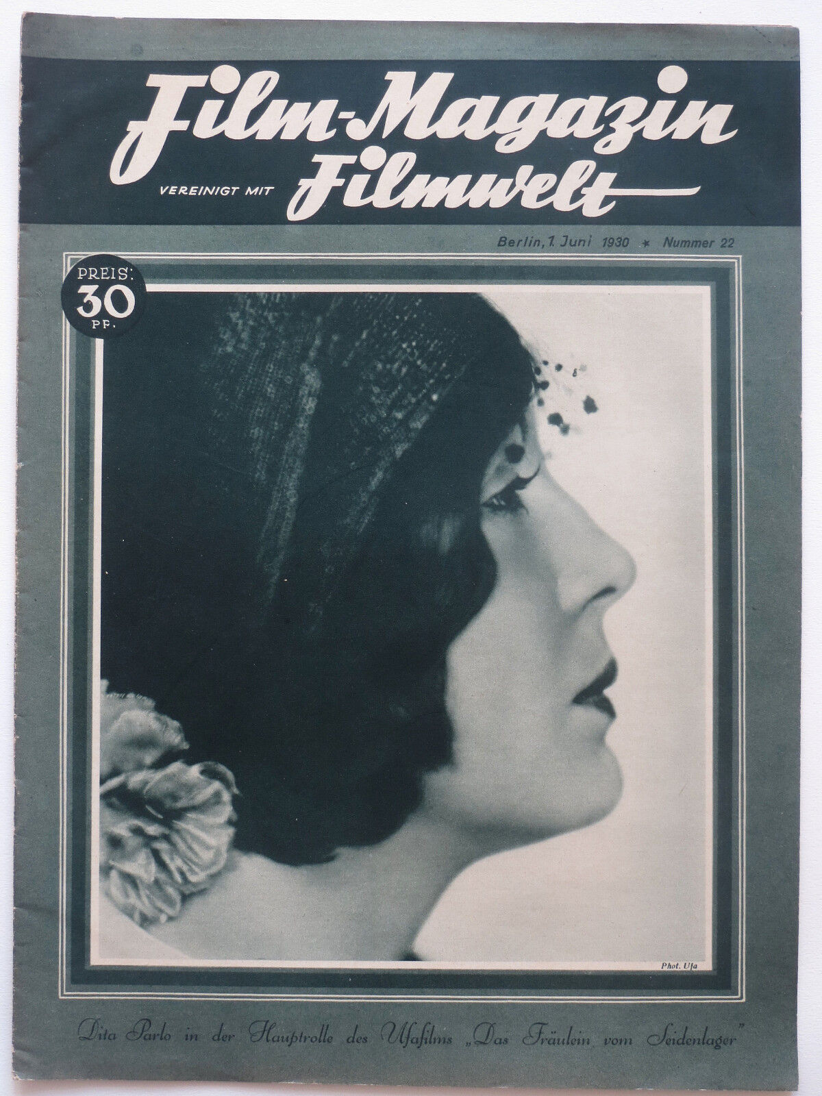 FILM-MAGAZIN magazine side cover Issue 22 1 June 1930