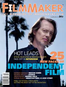 FILMMAKER magazine side cover Issue 60 June/July/August 2007