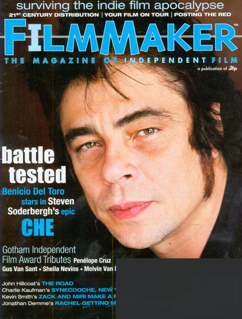FILMMAKER magazine side cover Issue 65 September/October/November 2008