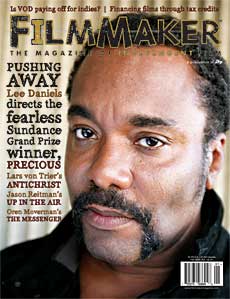 FILMMAKER magazine side cover Issue 69 September/October/November 2009