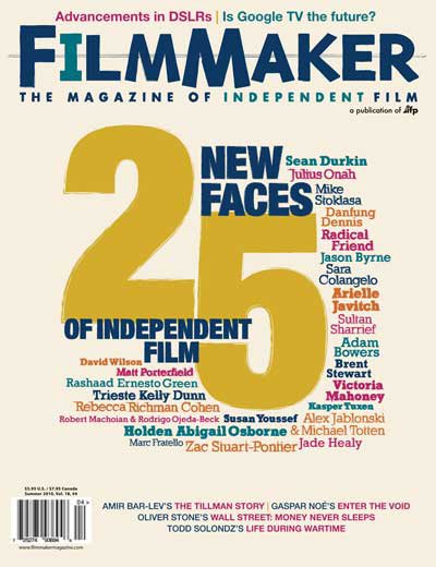 FILMMAKER magazine side cover Issue 72 June/July/August 2010
