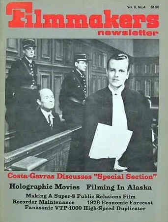 FILMMAKERS magazine side cover Issue 102 Vol 9 # 4 February 1976
