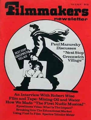 FILMMAKERS magazine side cover Issue 104 Vol 9 # 6 April 1976