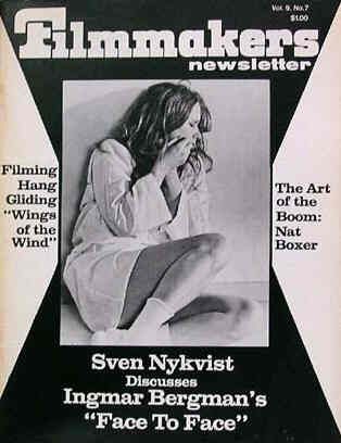 FILMMAKERS magazine side cover Issue 105 Vol 9 # 7 May 1976