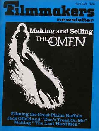 FILMMAKERS magazine side cover Issue 109 Vol 9 # 11 September 1976
