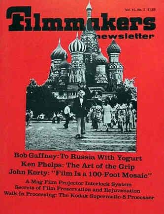 FILMMAKERS magazine side cover Issue 112 Vol 10 # 2 December 1976