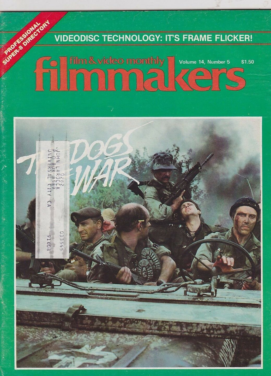 FILMMAKERS magazine side cover Issue 163 Vol 14 # 5 March 1981