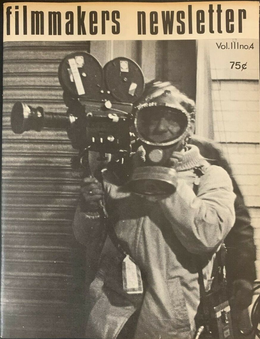 FILMMAKERS magazine side cover Issue 28 Vol 3 # 4 February 1970