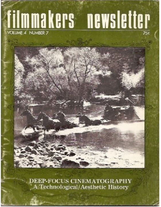 FILMMAKERS magazine side cover Issue 43 Vol 4 # 7 May 1971