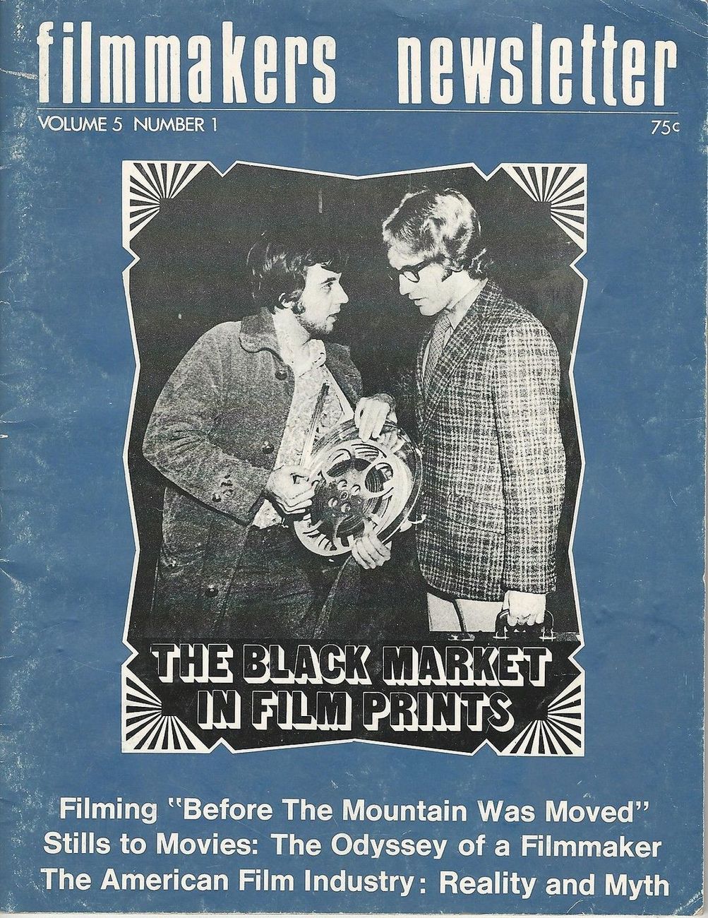 FILMMAKERS magazine side cover Issue 49 Vol 5 # 1 November 1971