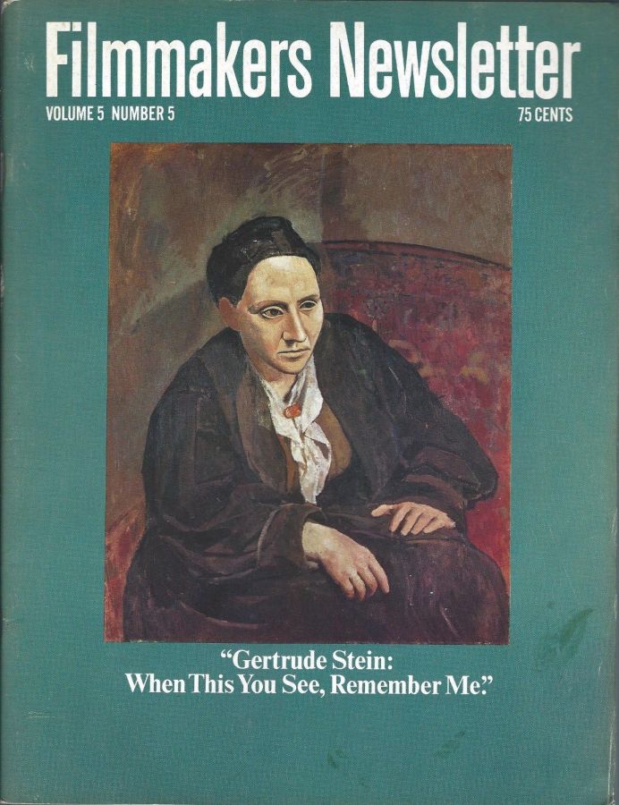 FILMMAKERS magazine side cover Issue 55 Vol 5 # 5 March 1972
