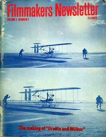 FILMMAKERS magazine side cover Issue 57 Vol 5 # 7 May 1972