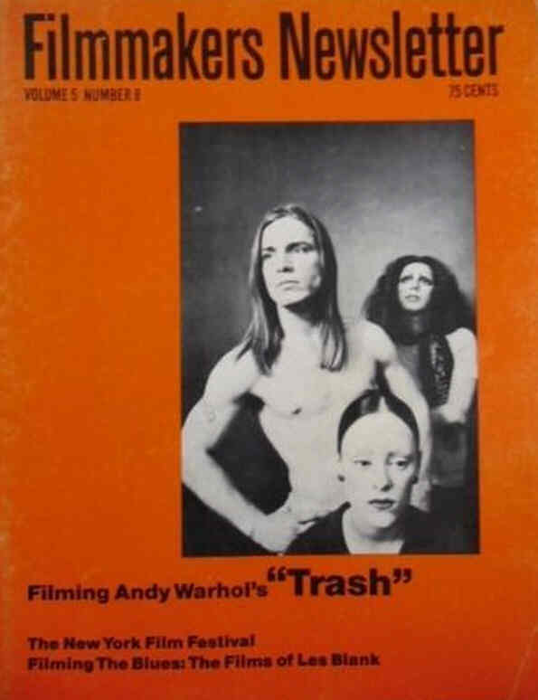 FILMMAKERS magazine side cover Issue 58 Vol 5 # 8 June 1972