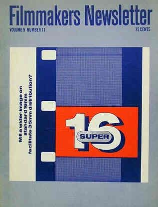 FILMMAKERS magazine side cover Issue 61 Vol 5 # 11 September 1972