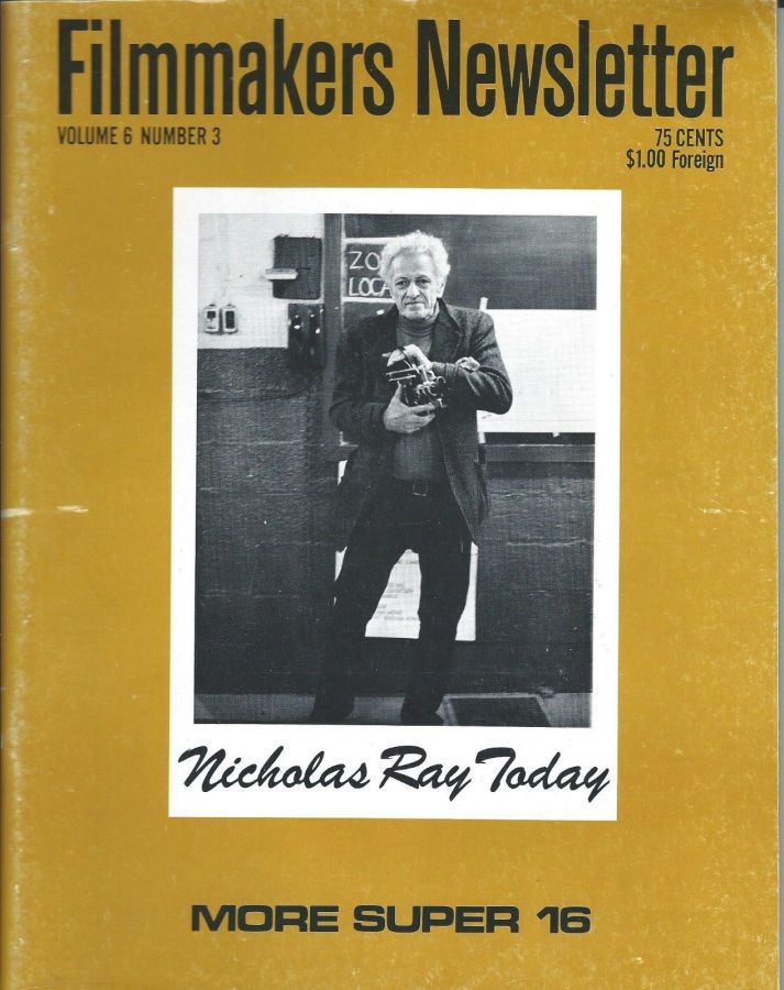 FILMMAKERS magazine side cover Issue 65 Vol 6 # 3 January 1973