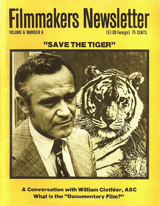 FILMMAKERS magazine side cover Issue 68 Vol 6 # 6 April 1973