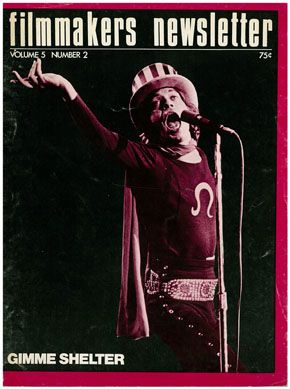FILMMAKERS magazine side cover Issue 50  Vol 5 # 2 December 1971
