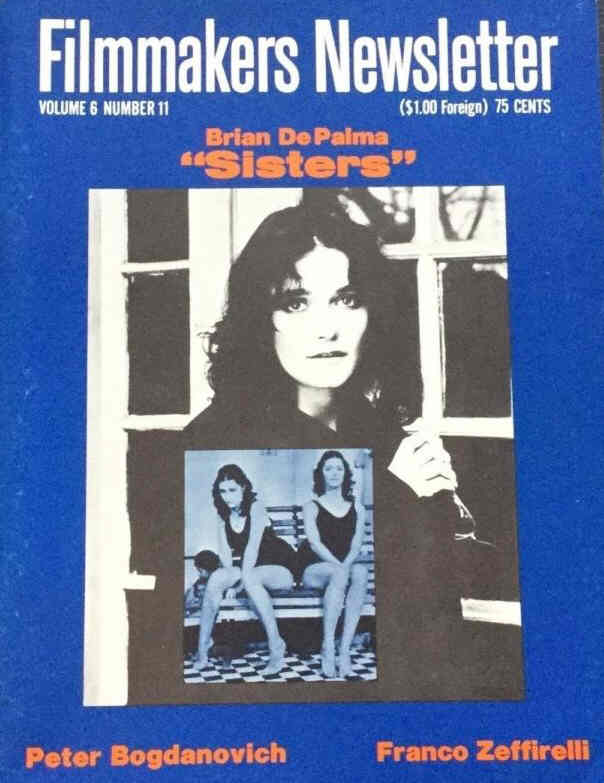 FILMMAKERS magazine side cover Issue 73 Vol 6 # 11 September 1973
