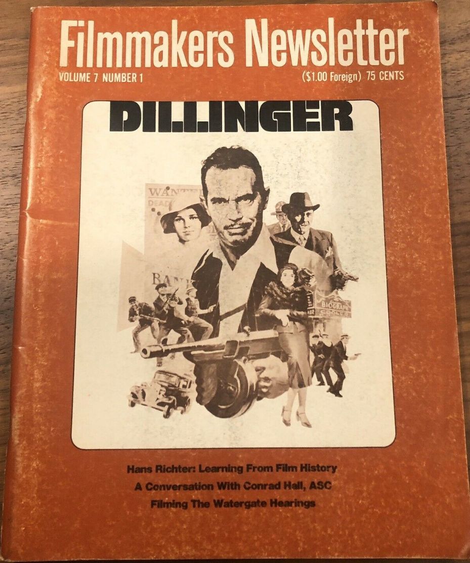 FILMMAKERS magazine side cover Issue 75 Vol 7 # 1 November 1973