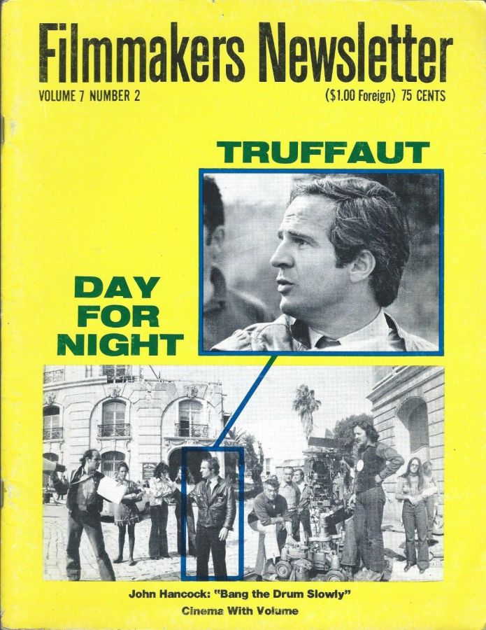 FILMMAKERS magazine side cover Issue 76 Vol 7 # 2 December 1973