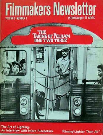 FILMMAKERS magazine side cover Issue 87 Vol 8 # 1 November 1974