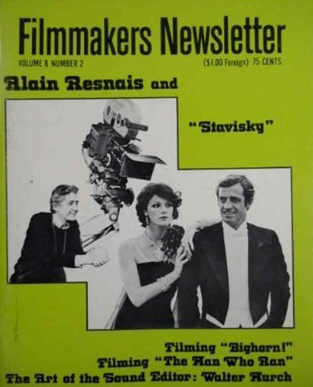 FILMMAKERS magazine side cover Issue 88 Vol 8 # 2 December 1974