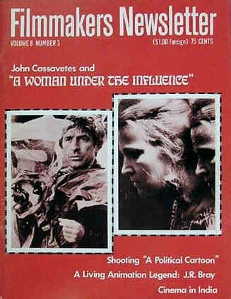 FILMMAKERS magazine side cover Issue 89 Vol 8 # 3 January 1975