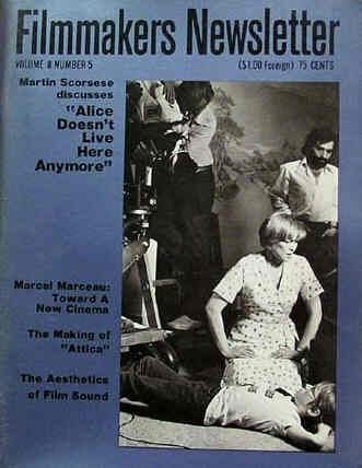 FILMMAKERS magazine side cover Issue 91 Vol 8 # 5 March 1975